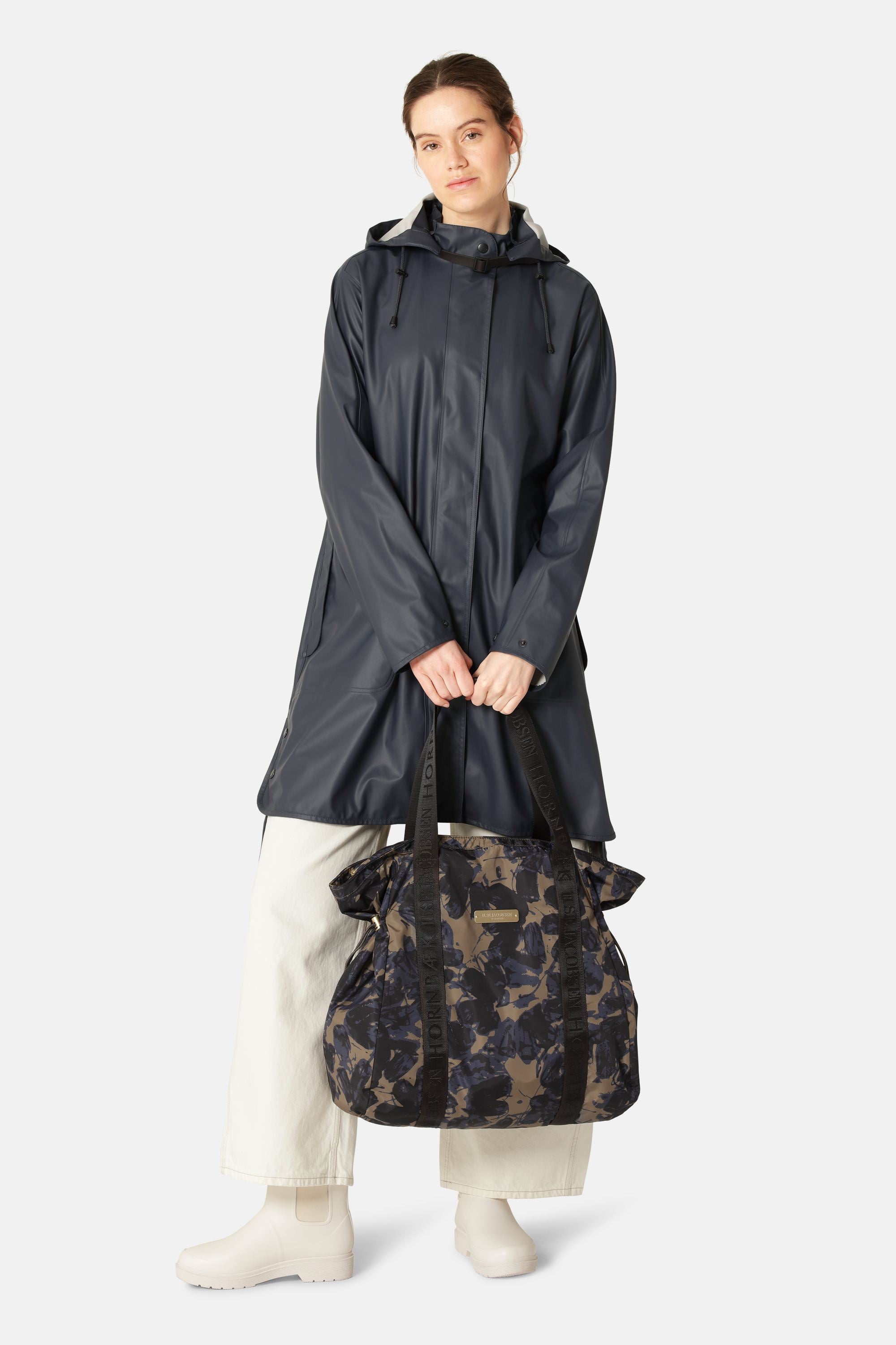 Shopper-Tasche für Leichten Regen - Beige Butterfly